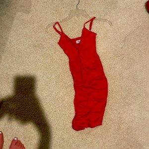 Oh Polly size 6 red dress worn once body